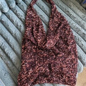 Sequin Halter  Top